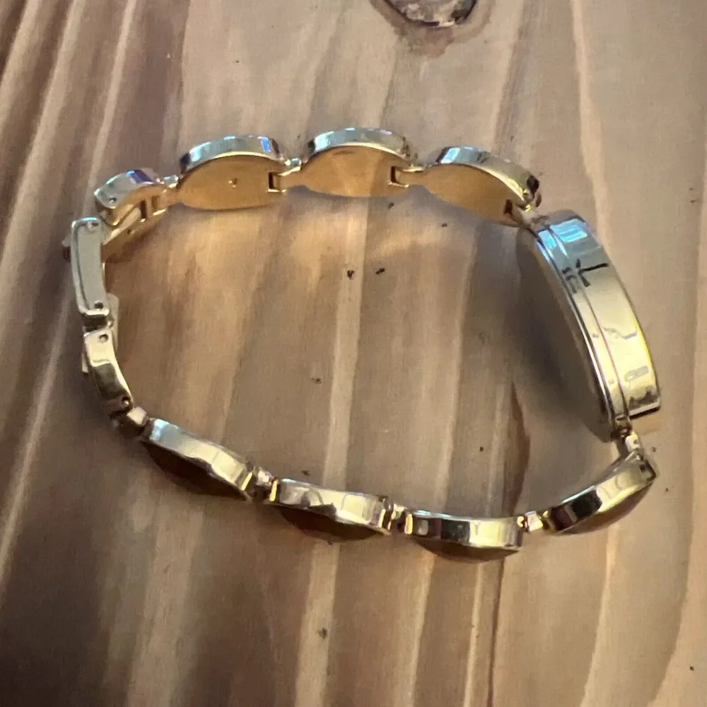 Unbranded Gold Tone Ladies Watch With Gems